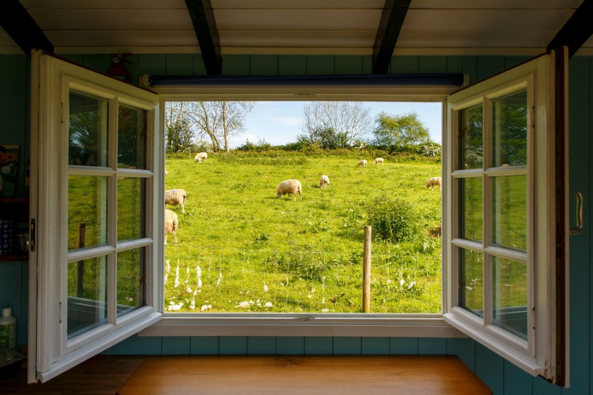 IMAGE 3: Open window looking onto countryside.